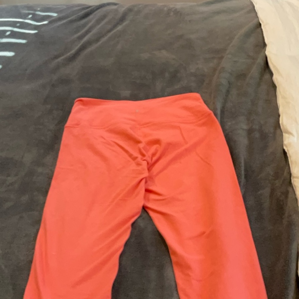 Coral High-Waisted Leggings - Picture 3 of 5